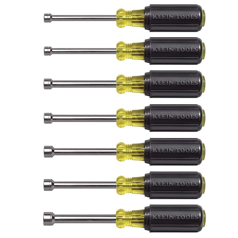 Nut Driver Set, Metric Nut Drivers, 3" Shafts, 7 Pieces